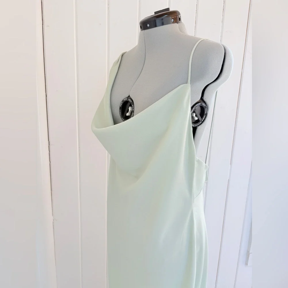 BHLDN Cucumber Green Satin Slip Dress – Size 16 – NWT - Picture 16 of 16